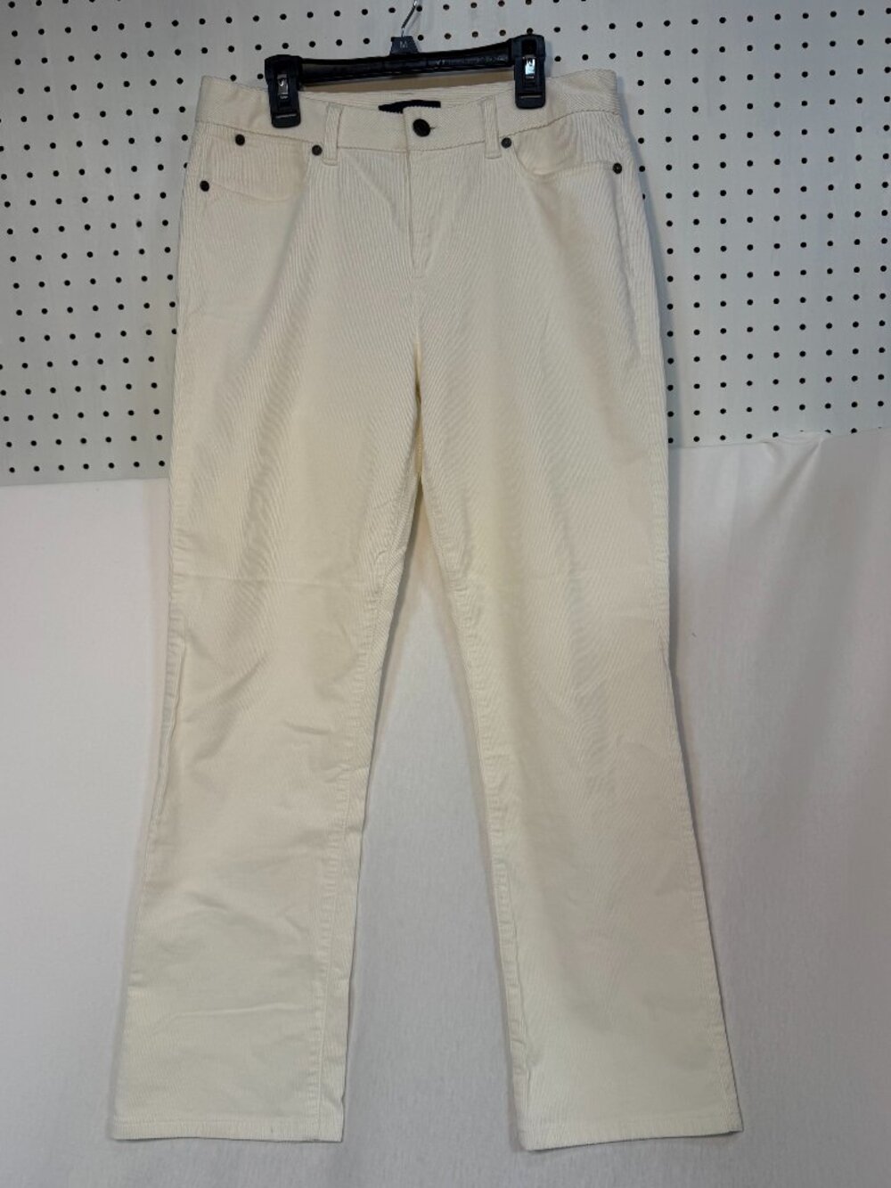 Talbots Heritage Corduroy Pants 6 Ivory Cream Cotton Straight Leg Fall Winter